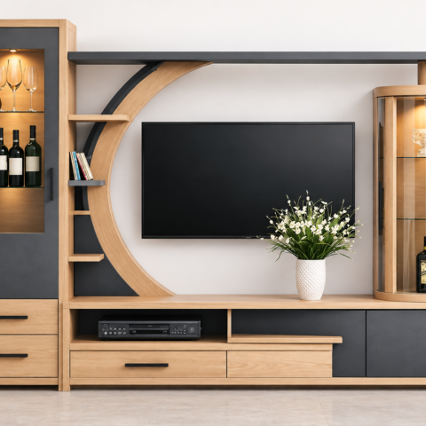 Dilsa Arcwood TV & Display Unit