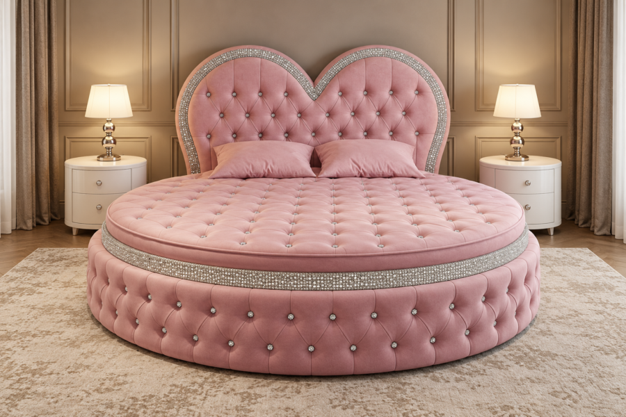 Tufted Circular Bed