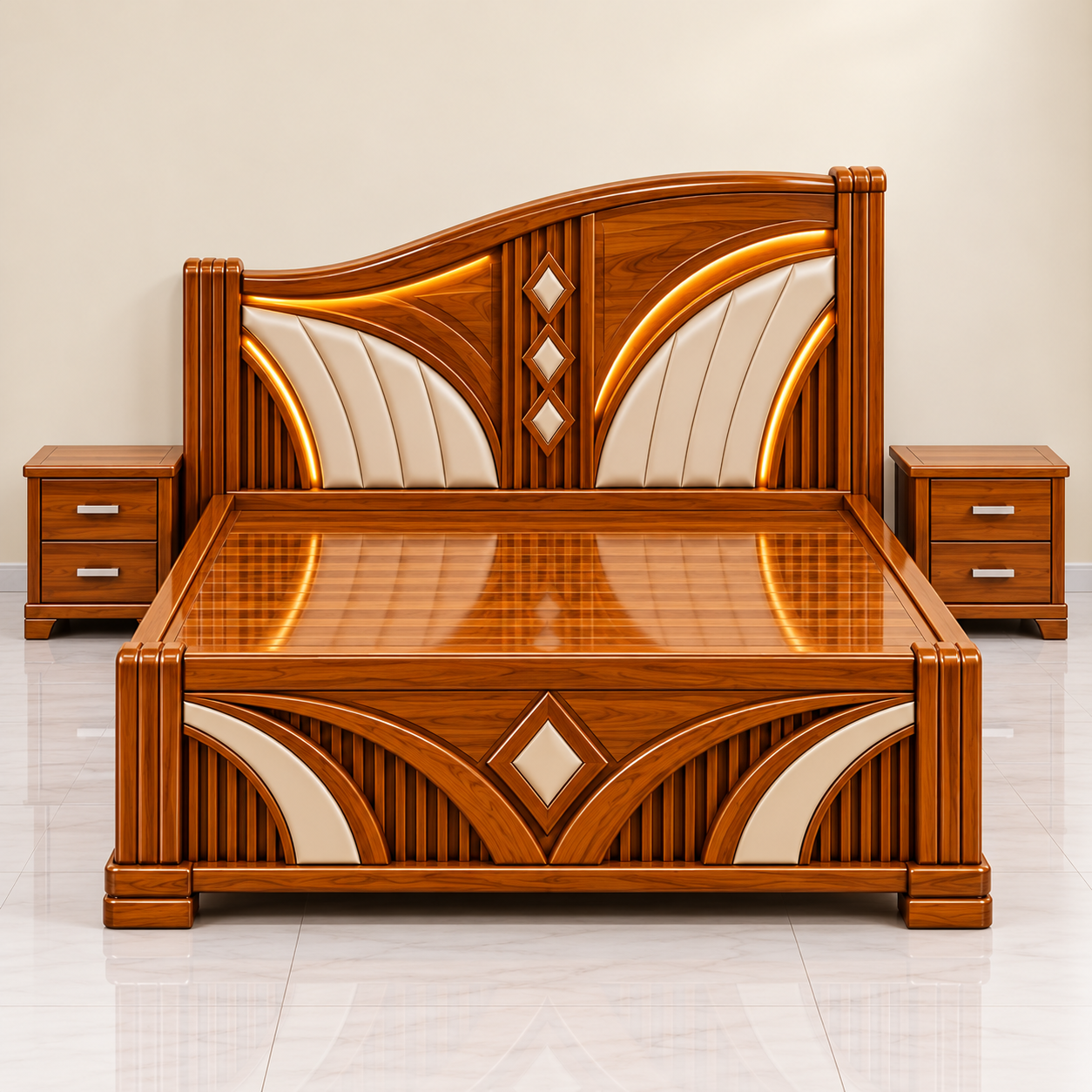Arched Timber Bedstead