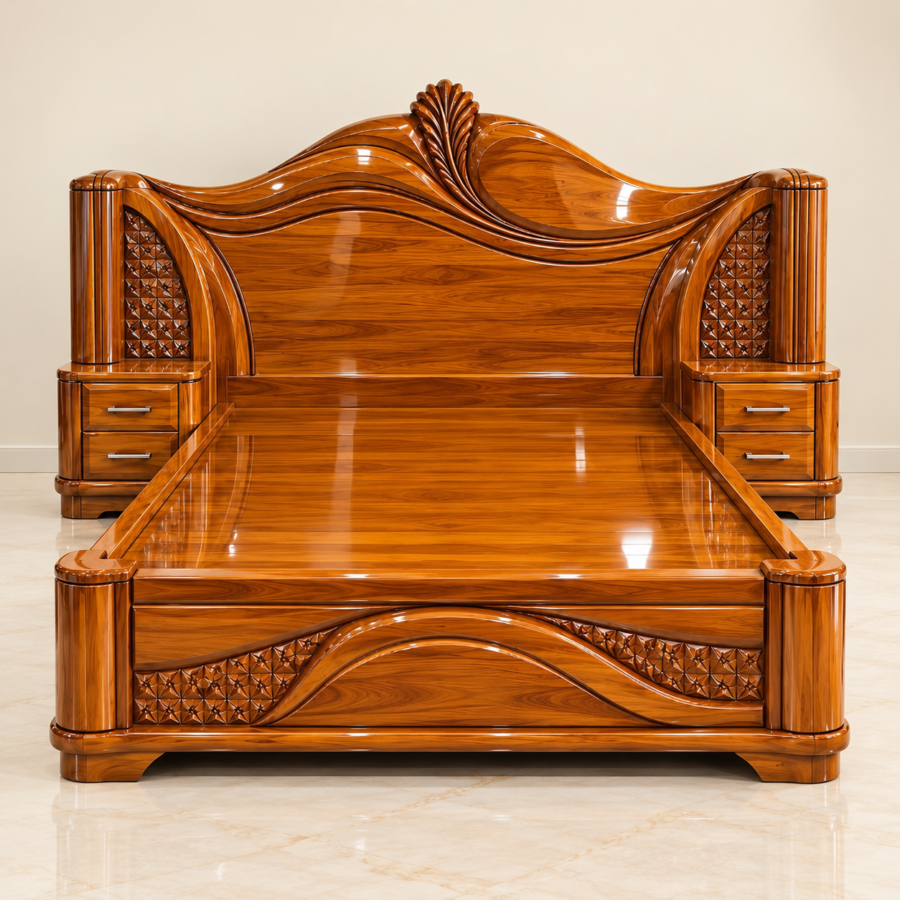 Polished Timber Bed Suite