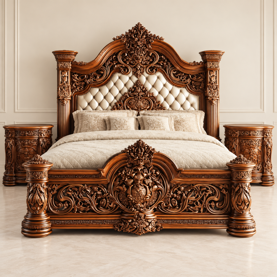 Tufted Master Bedroom Suite