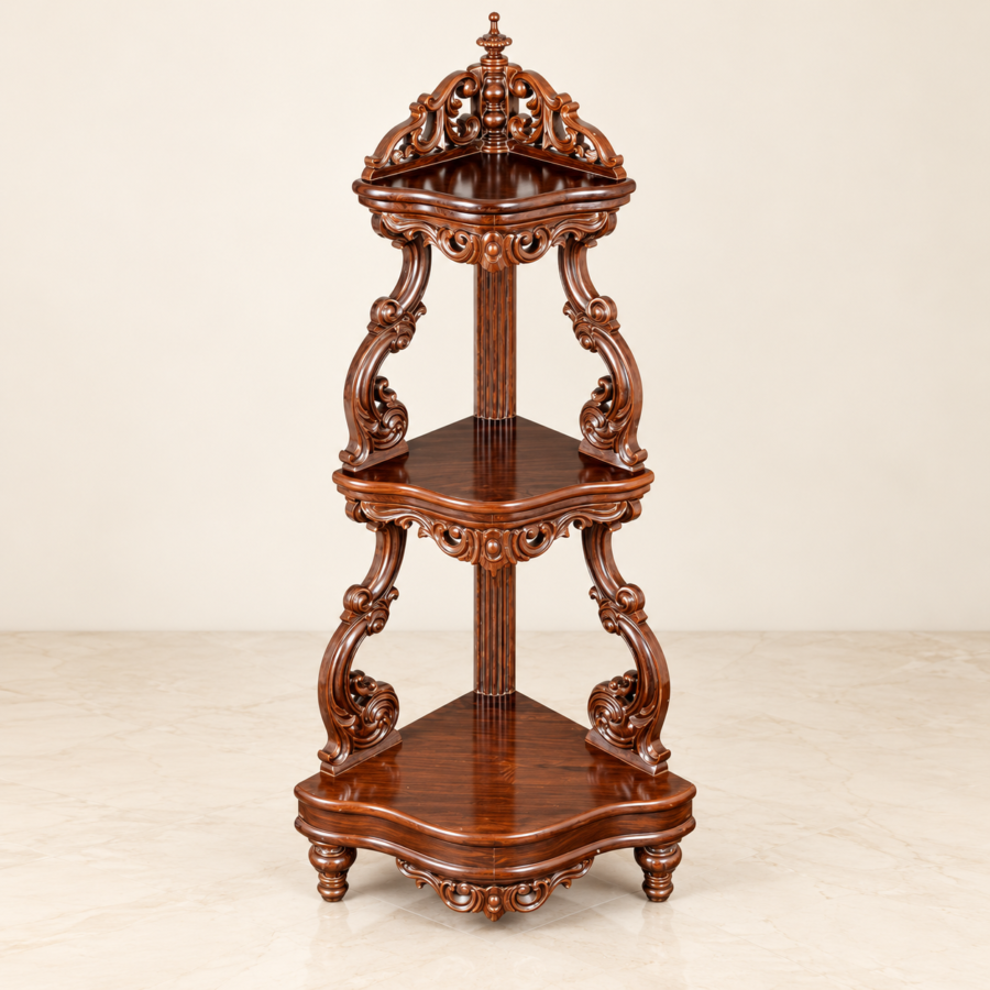 Baroque Multi-Tier Corner Stand