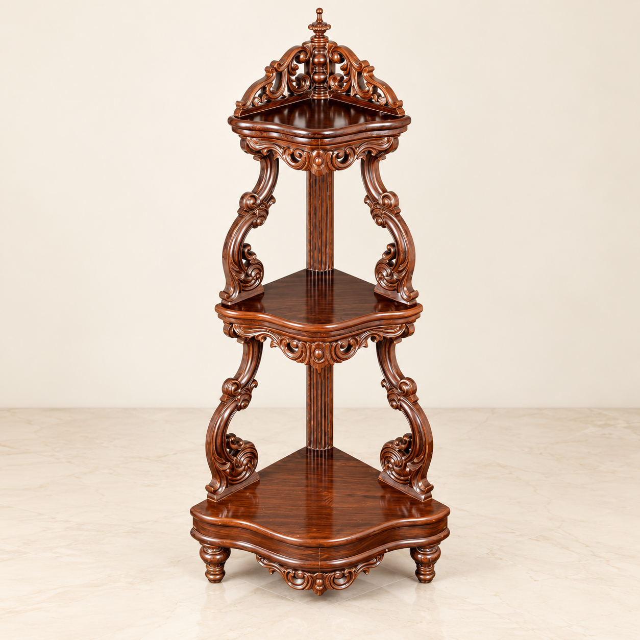 Baroque Multi-Tier Corner Stand