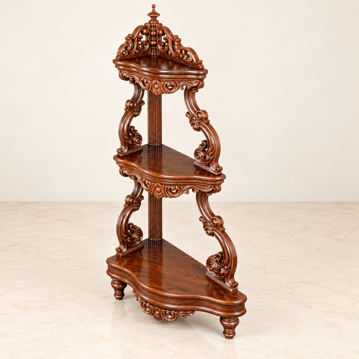 Baroque Multi-Tier Corner Stand - Image 2