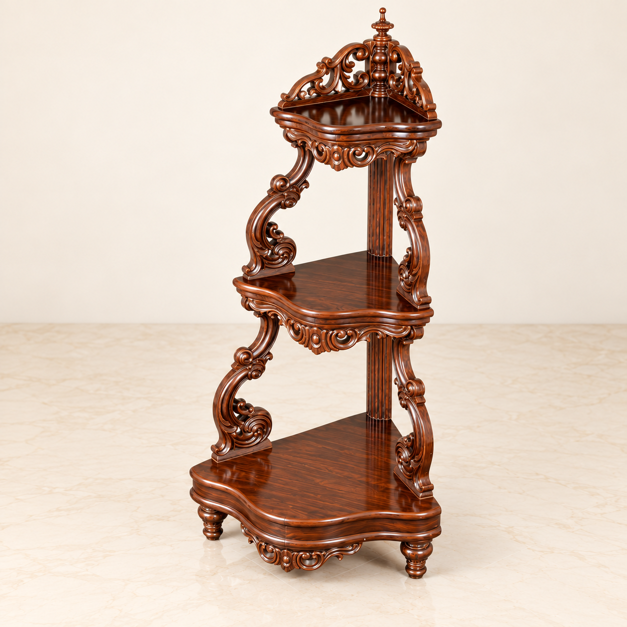 Baroque Multi-Tier Corner Stand - Image 3