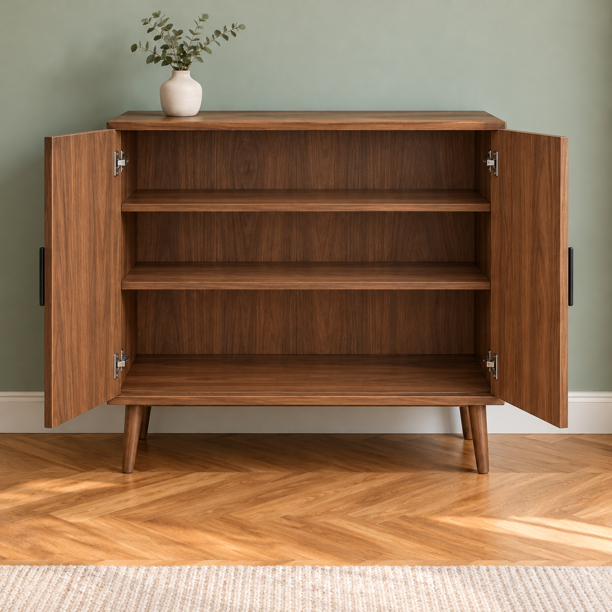 Dilsa Linea Walnut Shoe Cabinet - Image 2