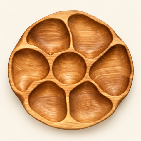 Floral Compartment Tray with Handles