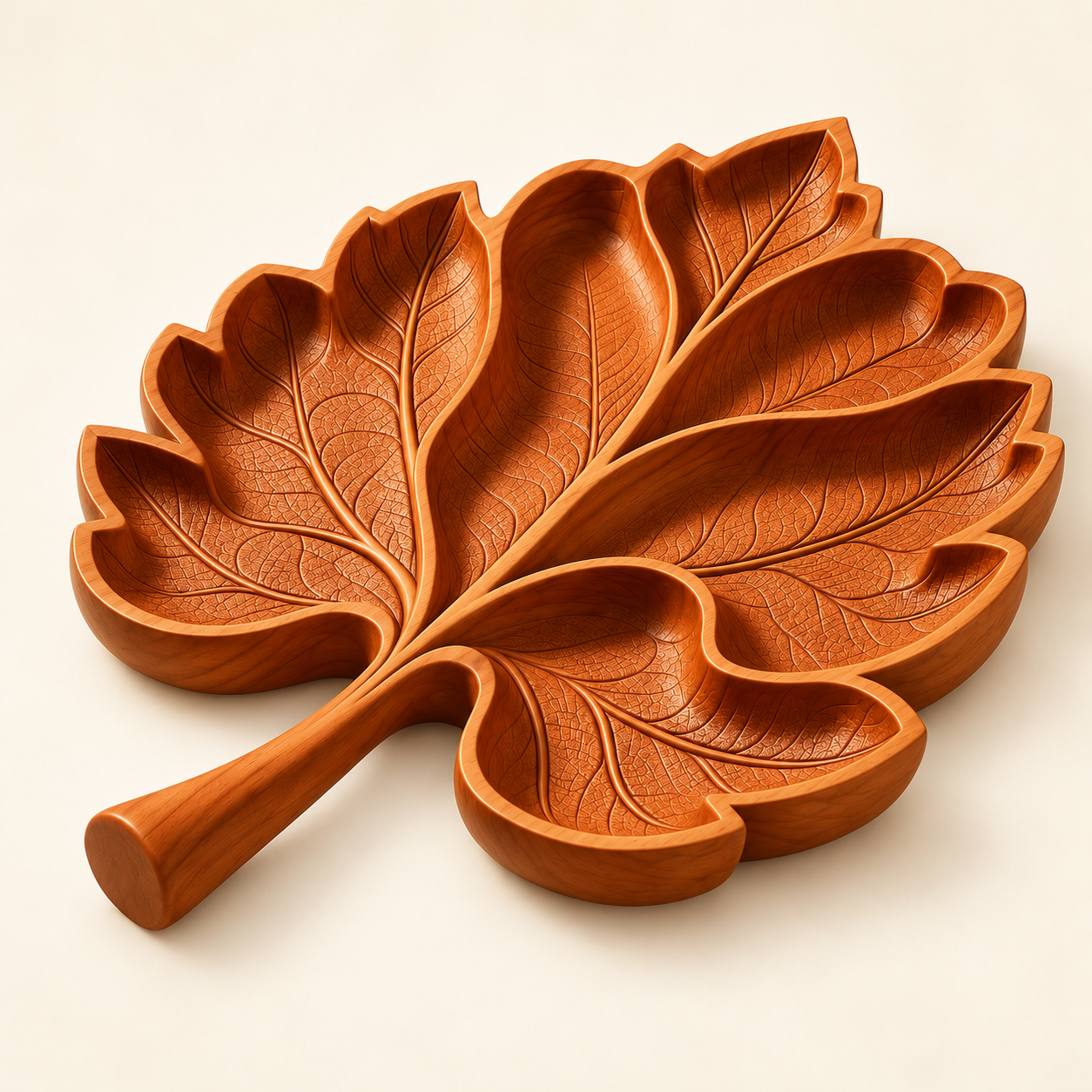 Carved Maple Leaf Dish - Image 3