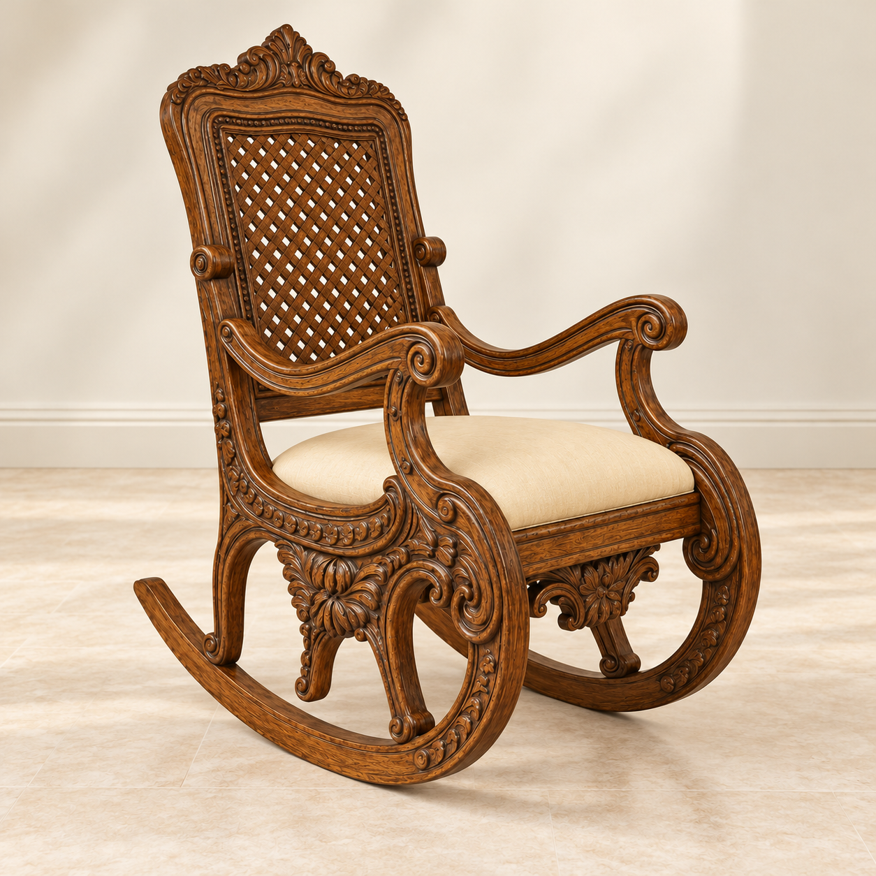 Traditional Carved Rocker - Image 2