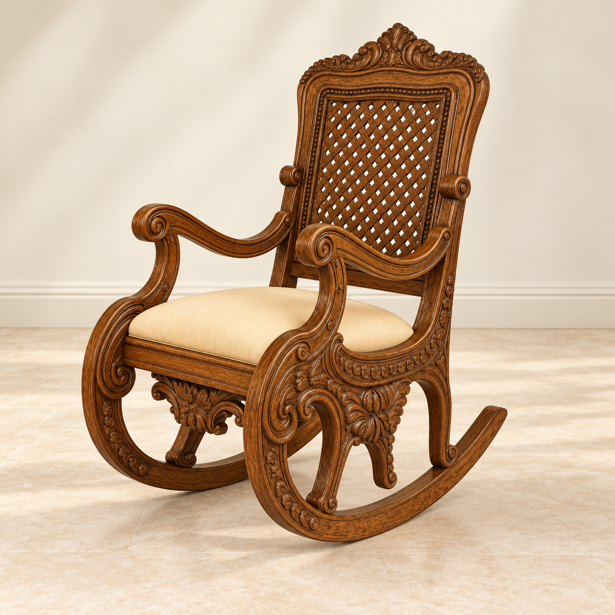Traditional Carved Rocker - Image 3