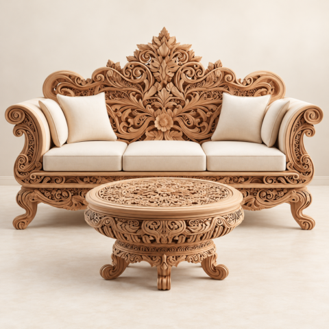 Ornate Parlor Suite