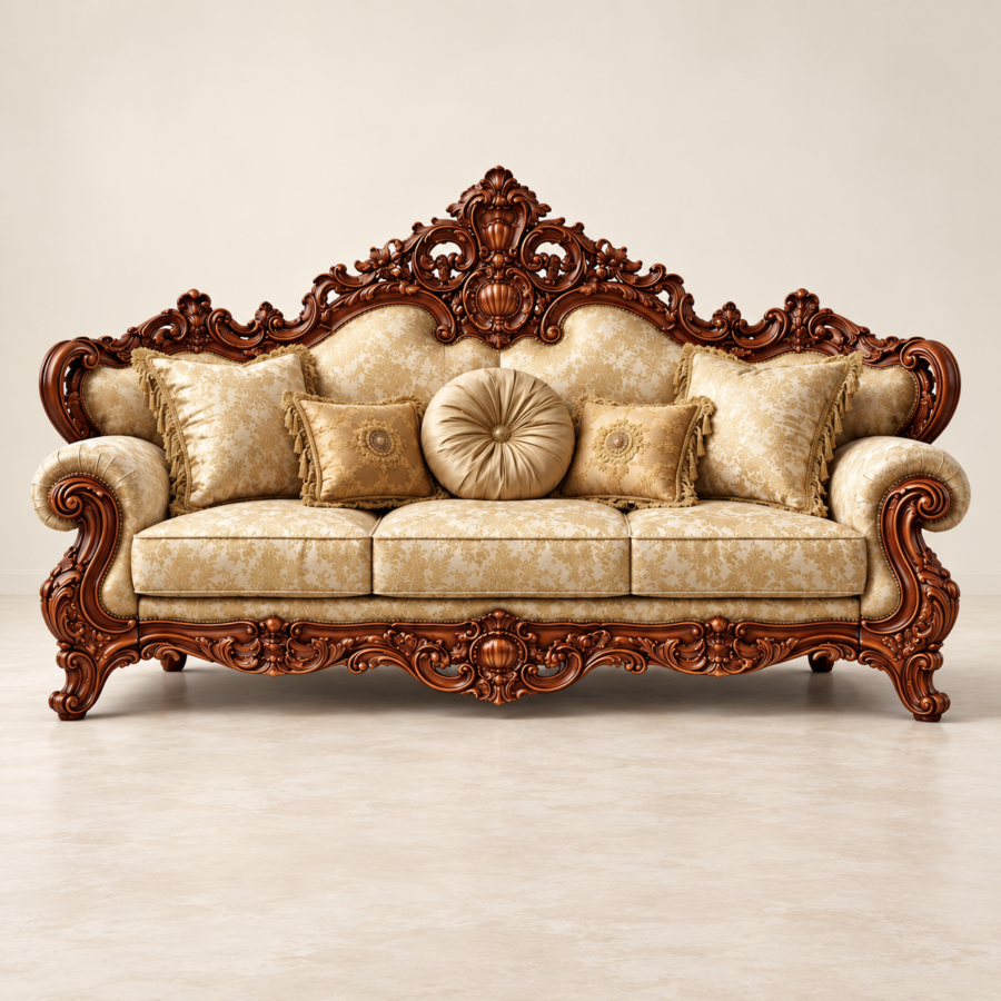 Rococo Crested Salon Sofa