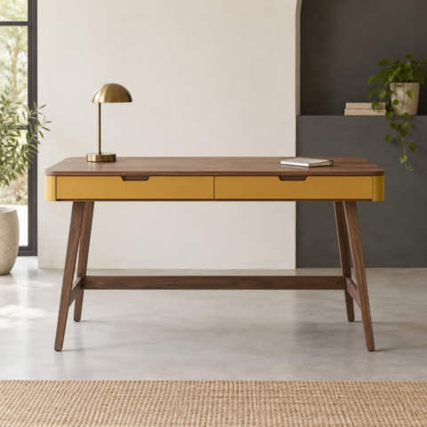 Dilsa Citrine Frame Study Desk