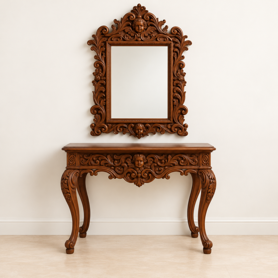Console Table & Mirror