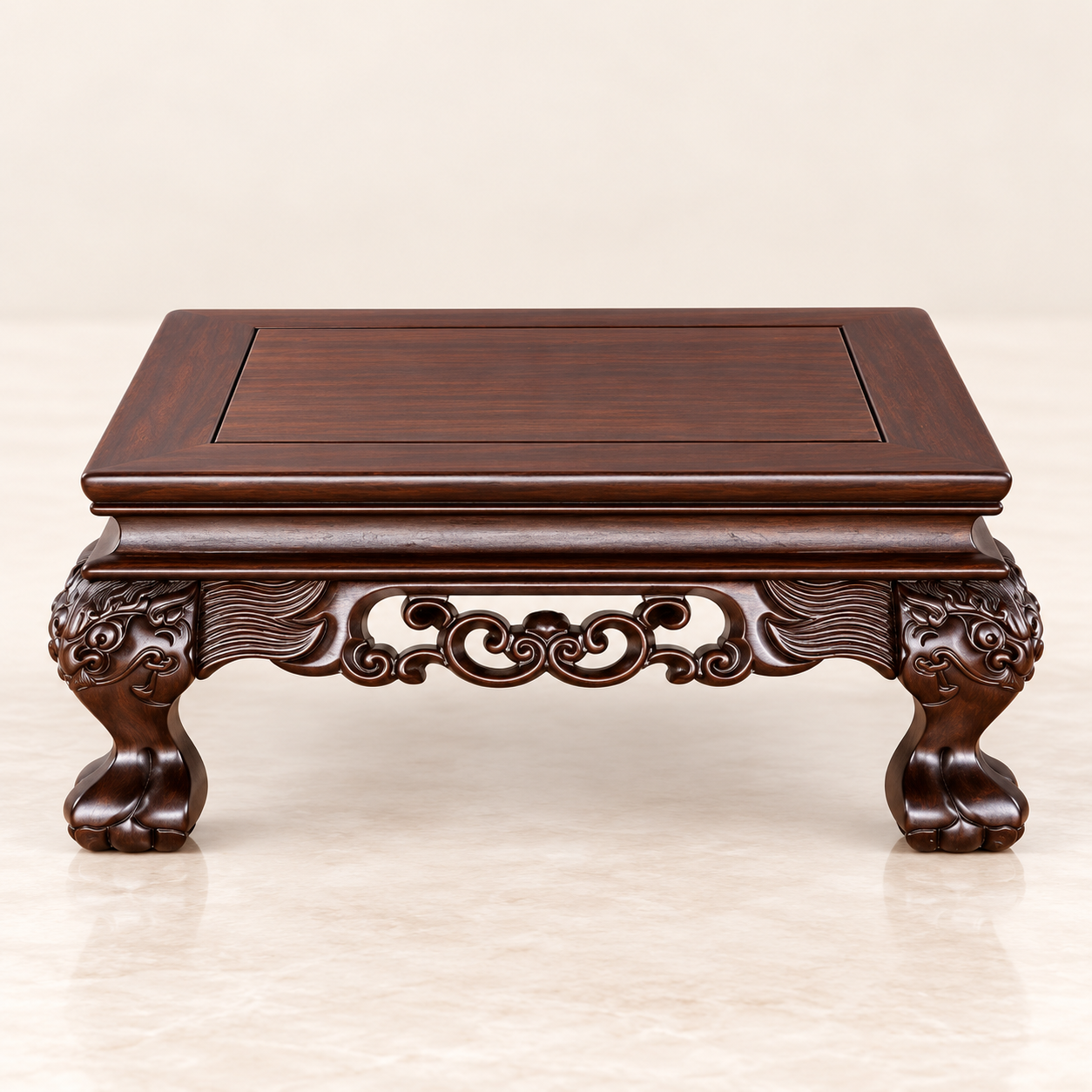 Carved Tea Display Plinth
