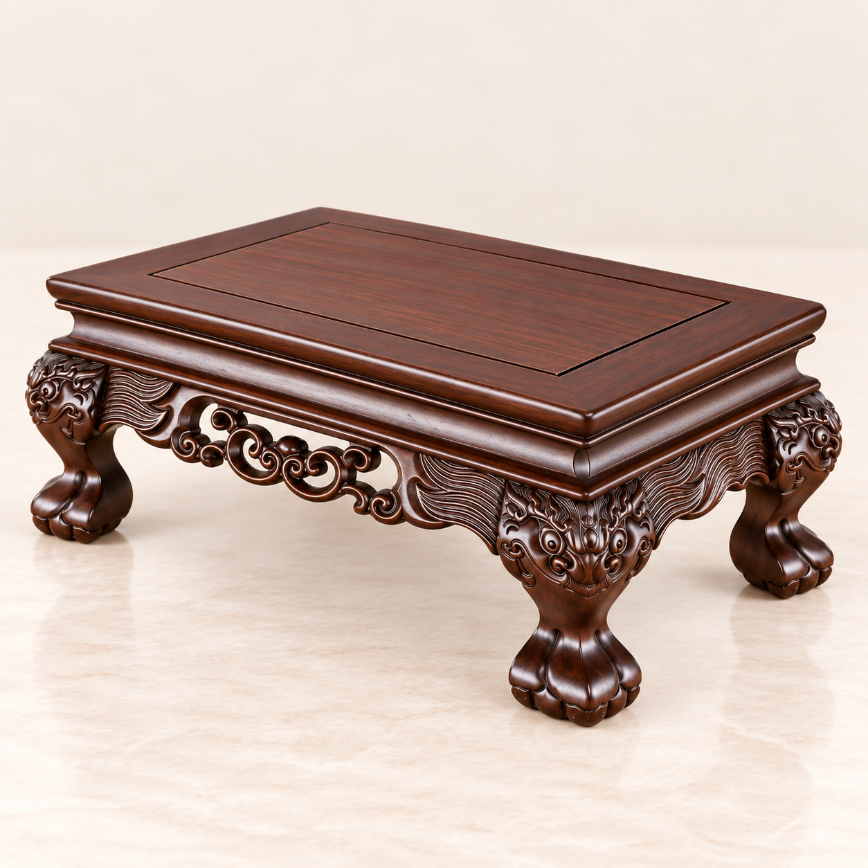 Carved Tea Display Plinth - Image 2