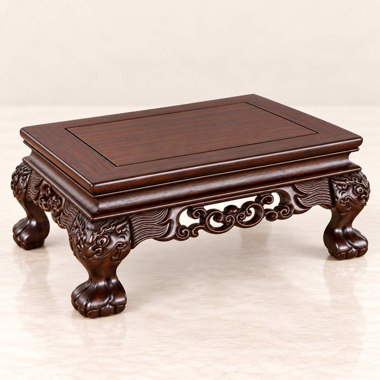 Carved Tea Display Plinth - Image 3