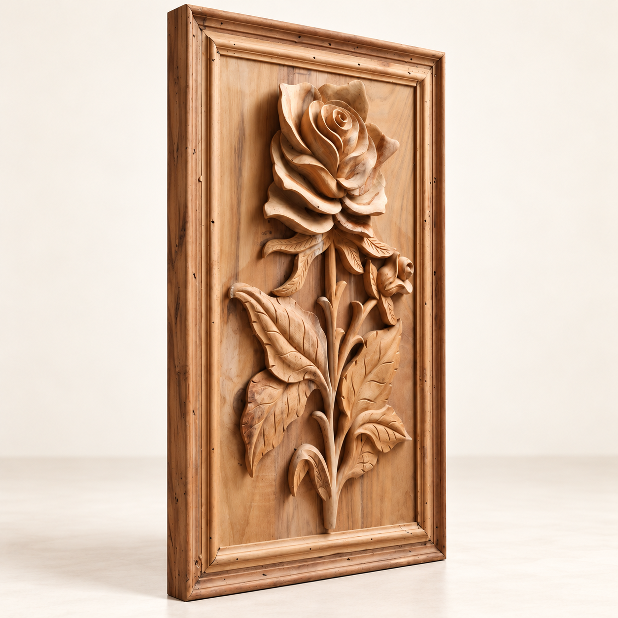 Carved Rose Wall Panel - Image 3
