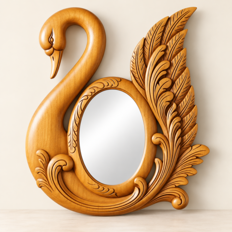 Sculpted Swan Wing Mirror