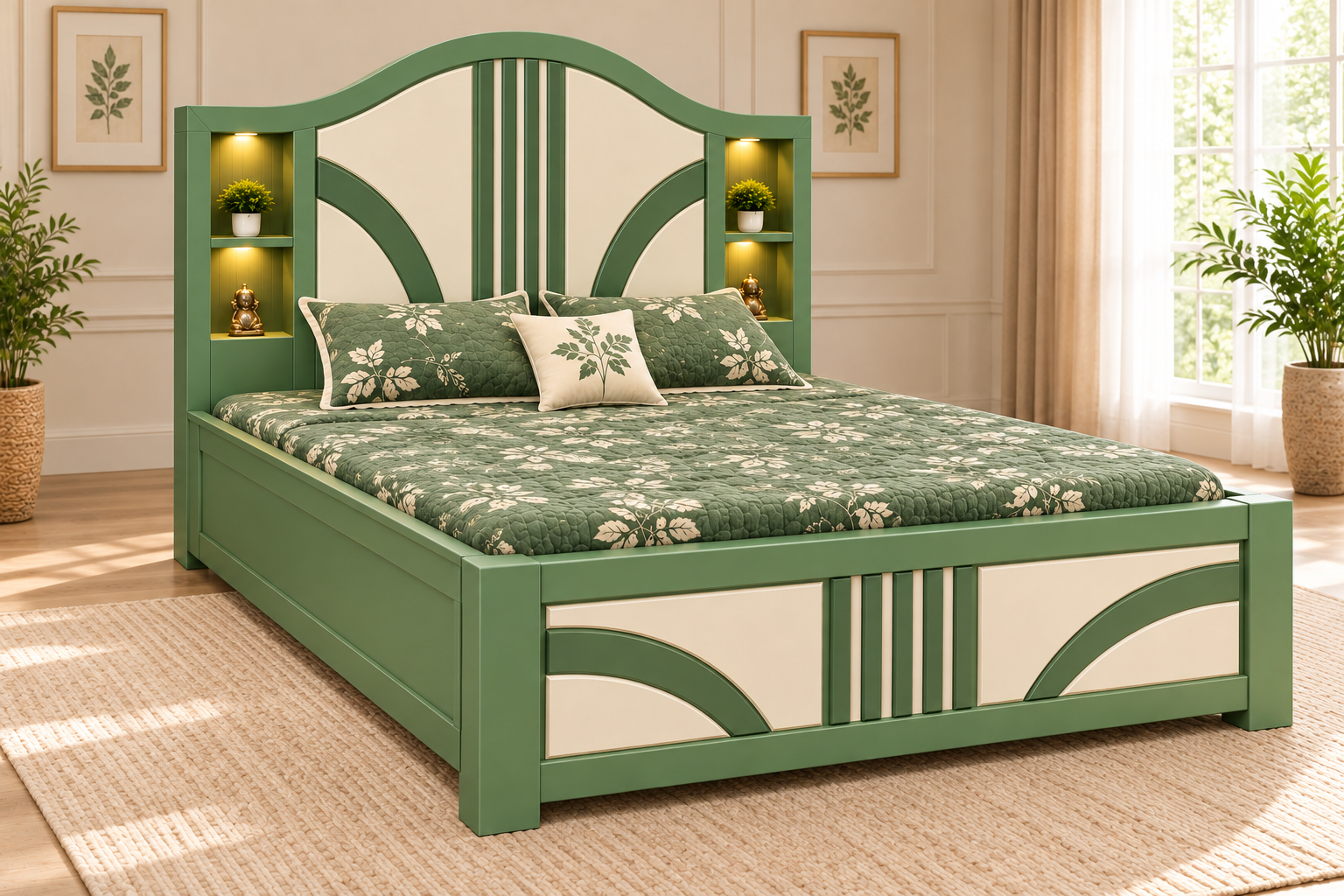 Dilsa Sage Arc Storage Bed - Image 3